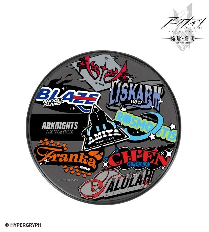 ステッカー風モチーフ サークル型Qi対応ワイヤレス充電器