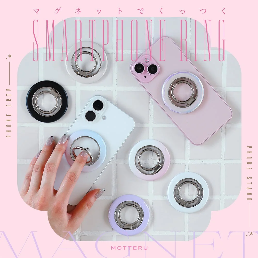 360度回転でちょうどいい位置で操作ができるスマホリング