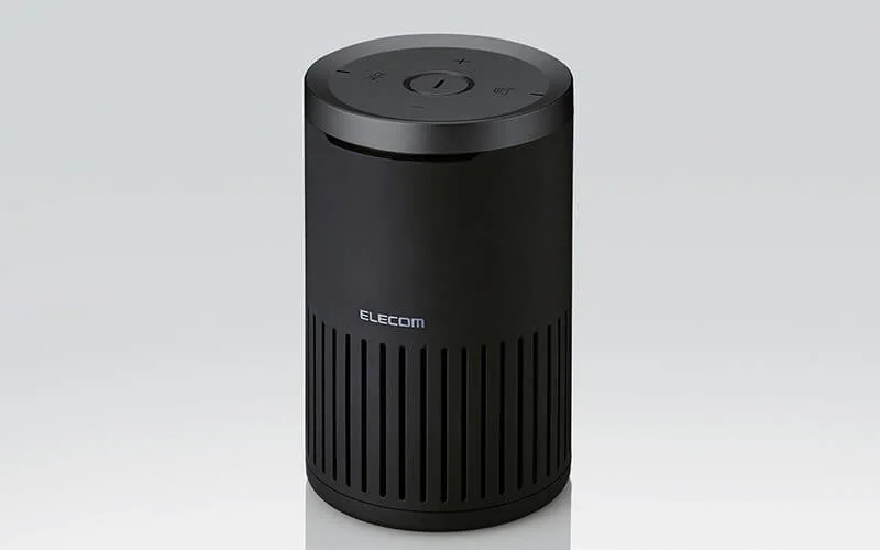 黒い円筒形Bluetoothスピーカー