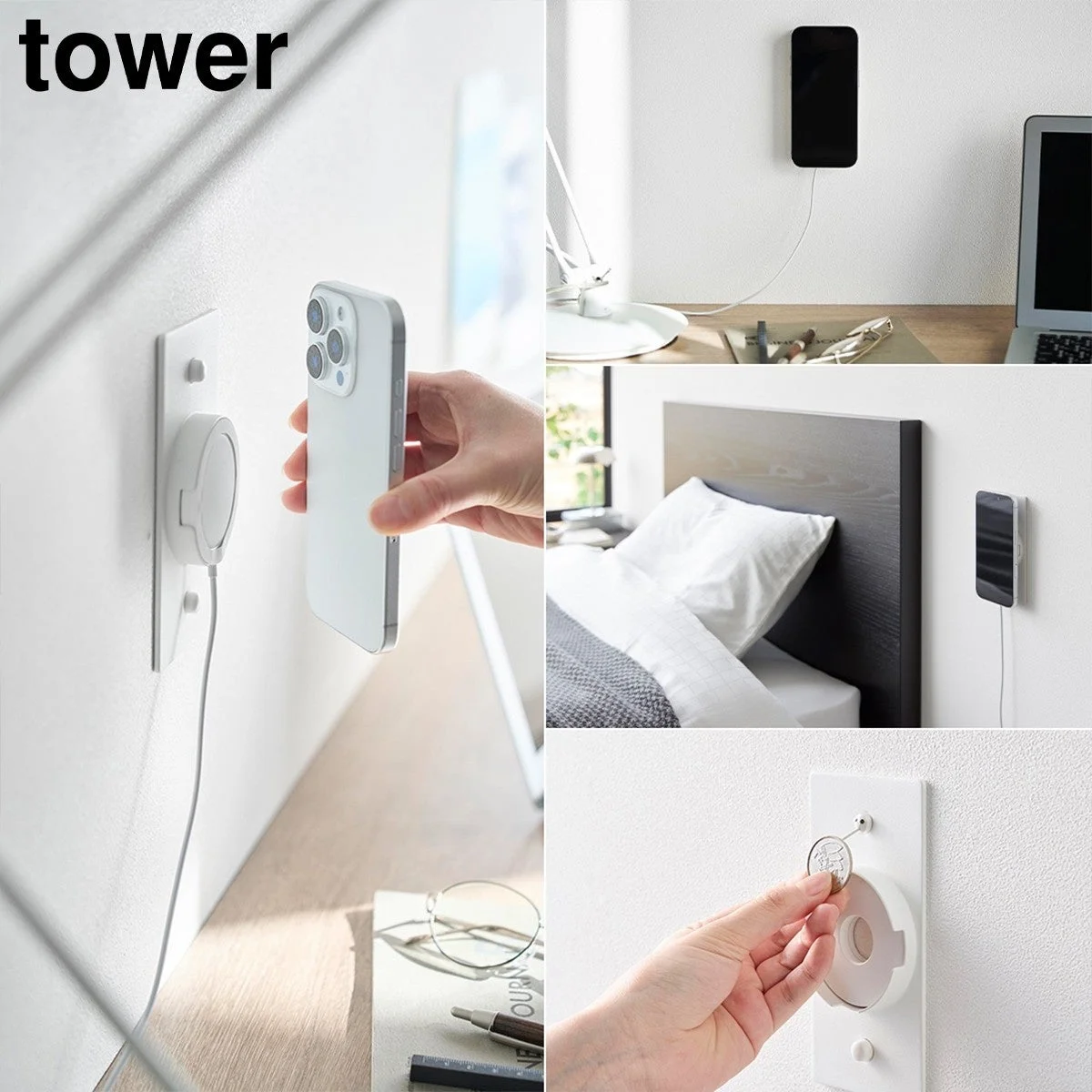 石こうボードピン式スマホホルダー